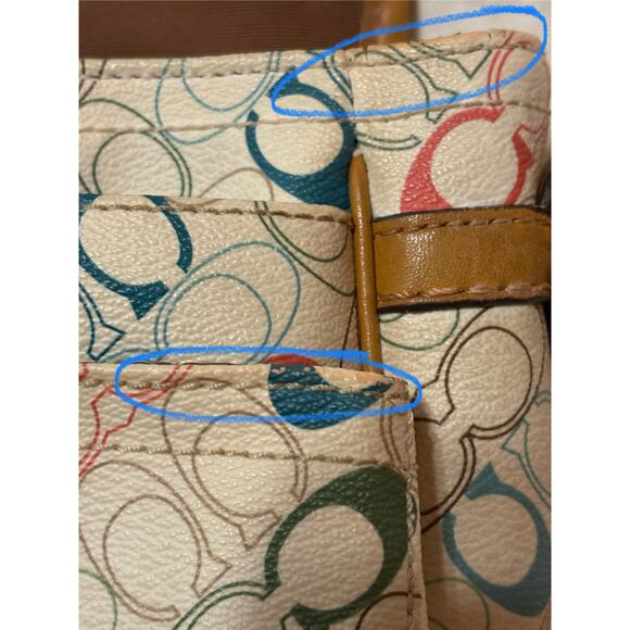 Coach Heritage Signature Messenger Shoulder Bag  F70287 SEE ALL PHOTOS - Picture 9 of 16